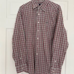 Vineyard Vines Red and White Plaid Shirt